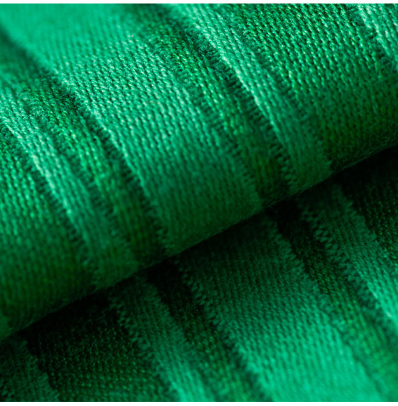 Tissu-d'ameublement-vintage-lignes-vertes-satinées