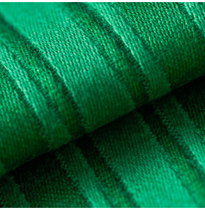 Tissu-d'ameublement-vintage-lignes-vertes-satinées