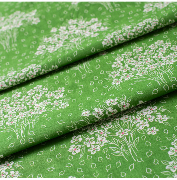 Tissu-d'ameublement-vintage-bouquets-blancs