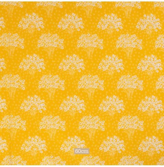 Tissu-d'ameublement-vintage-bouquets-blancs