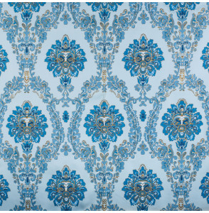 Vintage-meubelstof-blauwe-vegetatie-op-een-blauwe-achtergrond