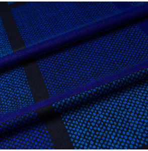 EXCEPTIONNEL-TISSU-FINE-LAINE-DE-LA-MAISON-ABRAHAM-QUADRILLAGE-BLEU-ET-MAUVE
