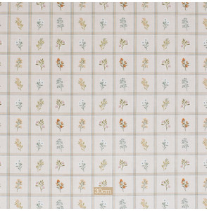 Tissu-coton-beige-herbier-carreaux