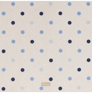 Tissu-look-lin-pois-bleu