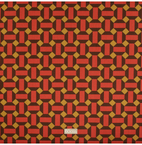 Tissu-bachette-coton-géométrique-ocre-et-brun