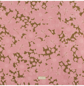 Stof-ribfluweel-met-bloemen-roze-et-oker