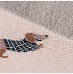 Tissu-softshell-blanc-cassé-motif-chien