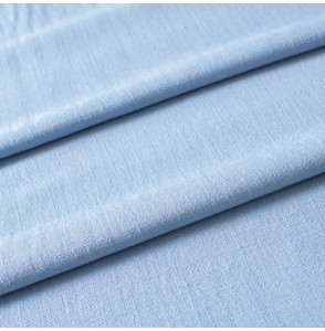 Tissu-toile-viscose-lin-bleu-ciel