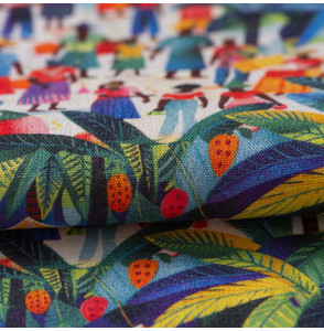 Tissu-coton-multicolore-plantation-africaine