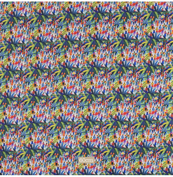 Tissu-coton-multicolore-plantation-africaine