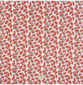 Tissu-coton-blanc-pastèque