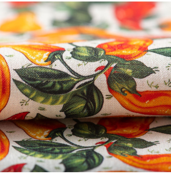 Tissu-coton-blanc-piments