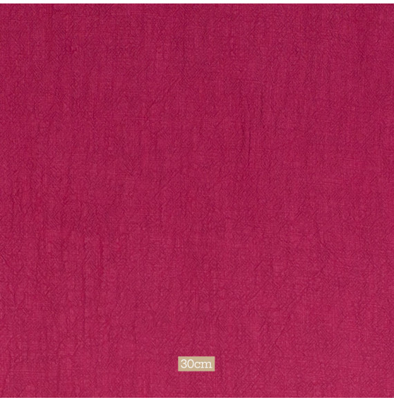 Tissu-ramie-aspect-lin-lavé-framboise