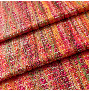 TWEED-KATOEN-EN-VISCOSE-STOF---VEELKLEURIGE-EN-LUREX