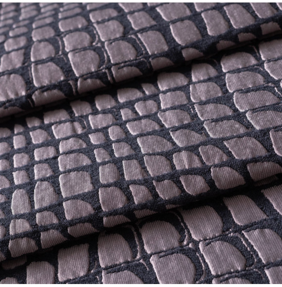 TISSU-JACQUARD-STYLE-CROCODILE-BLEU-GRIS