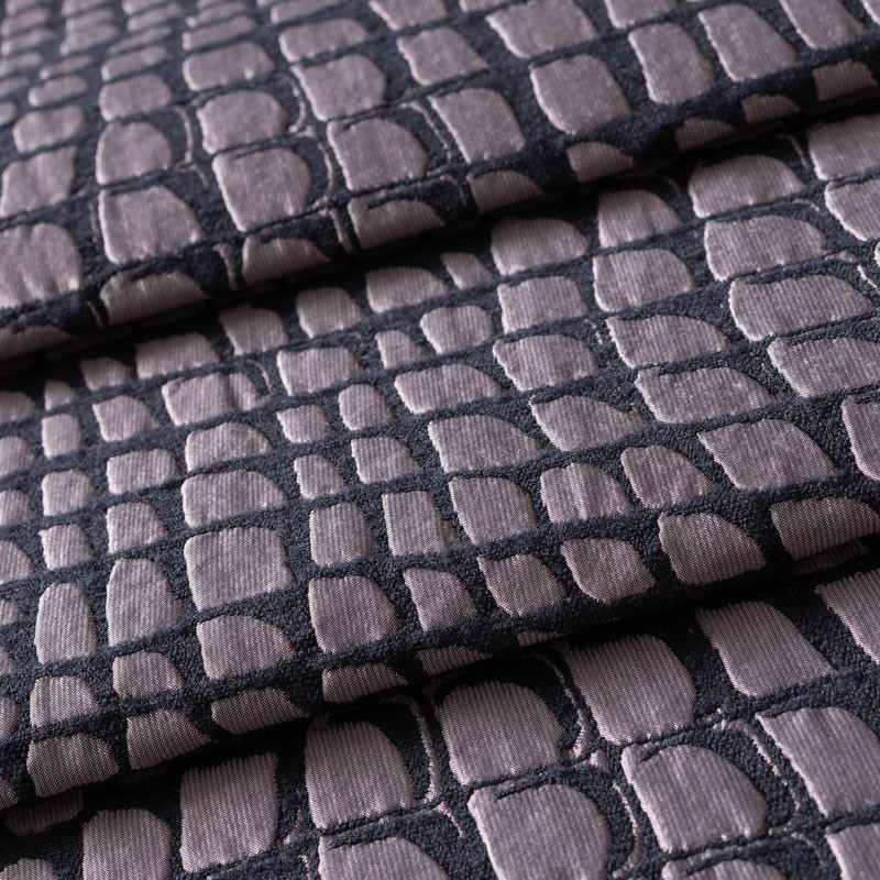 TISSU-JACQUARD-STYLE-CROCODILE-BLEU-GRIS