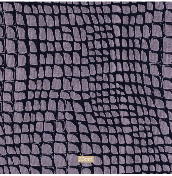 TISSU-JACQUARD-STYLE-CROCODILE-BLEU-GRIS