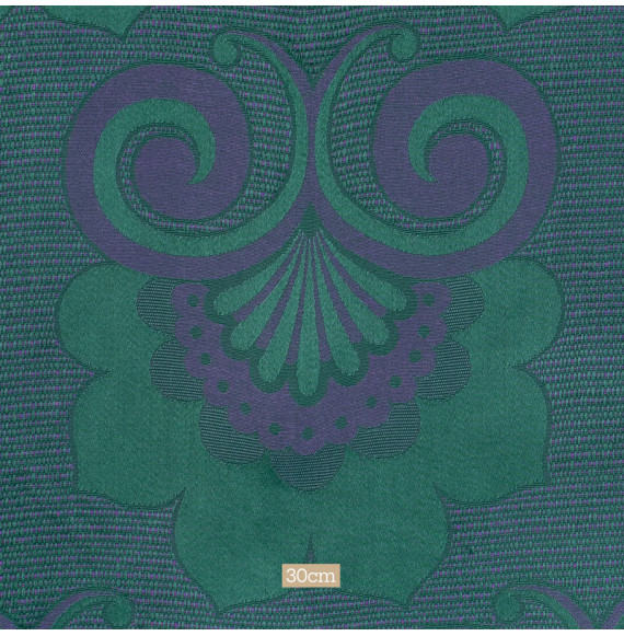 TISSU-VINTAGE-ART-DÉCO-MAUVE-ET-VERT-LÉGÈREMENT-BRILLANT