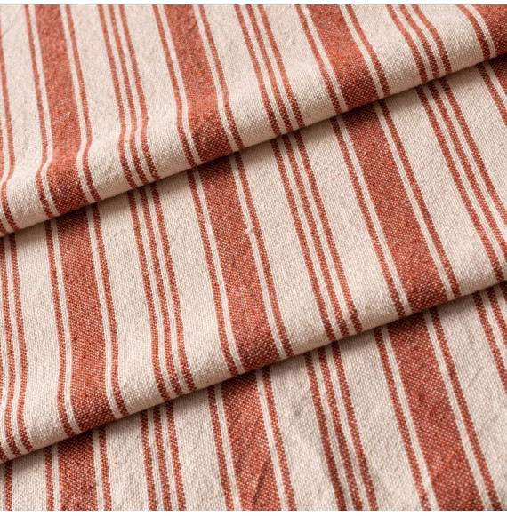 Tissu-coton-naturel-ligné-terracotta