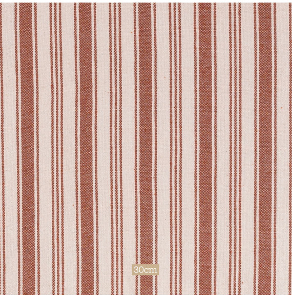 Stof-katoen-naturel-gestreept-terracotta