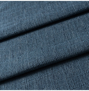 Tissu-look-lin-épais-bleu
