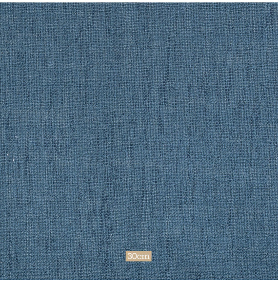 Tissu-look-lin-épais-bleu