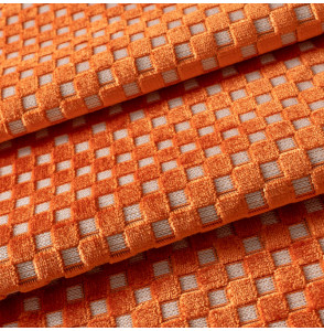 Tissu-velours-petit-carré-orange