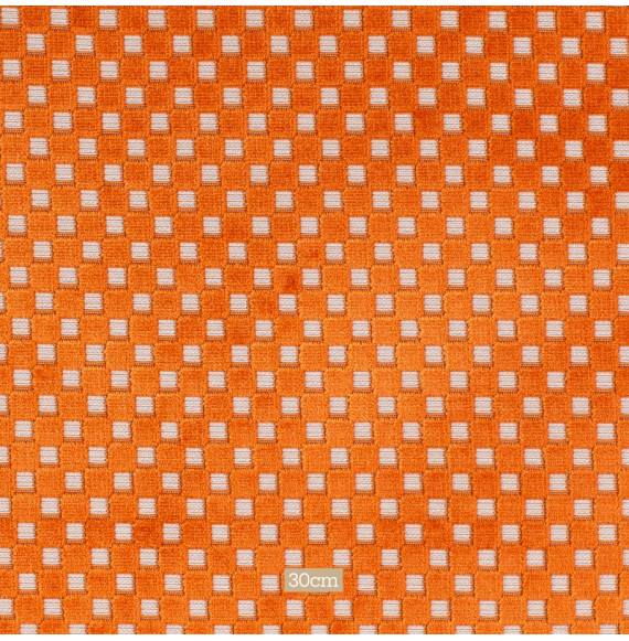 Tissu-velours-petit-carré-orange