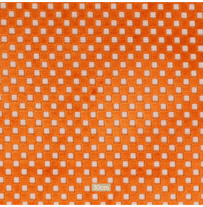 Tissu-velours-petit-carré-orange