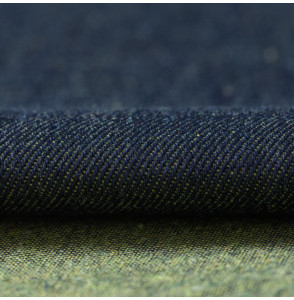 Katoenen-denim-stof-geel