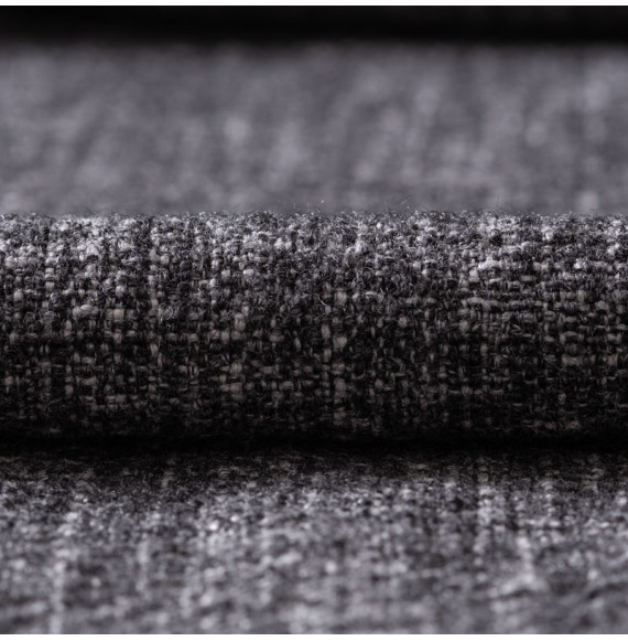 Tissu-lin-laine-Stone-wash-chiné-noir-et-gris-