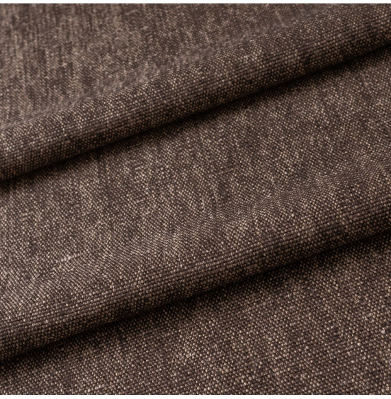 Tissu-lin-épais-chiné-naturel-et-marron