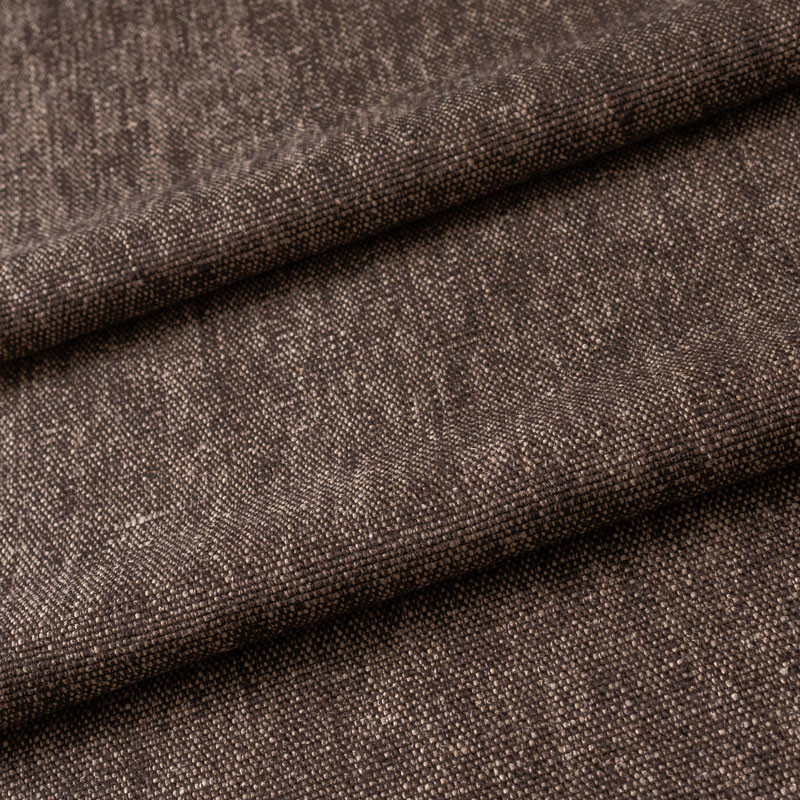 Tissu-lin-épais-chiné-naturel-et-marron