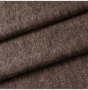 Tissu-lin-épais-chiné-naturel-et-marron