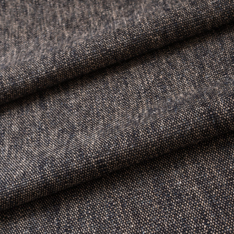 Tissu-lin-épais-chiné-naturel-et-noir