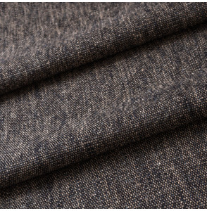 Tissu-lin-épais-chiné-naturel-et-noir