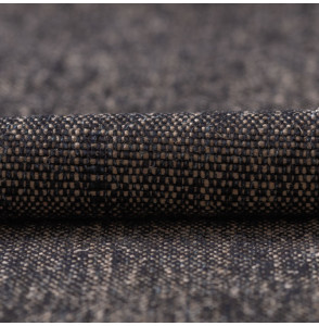 Tissu-lin-épais-chiné-naturel-et-noir