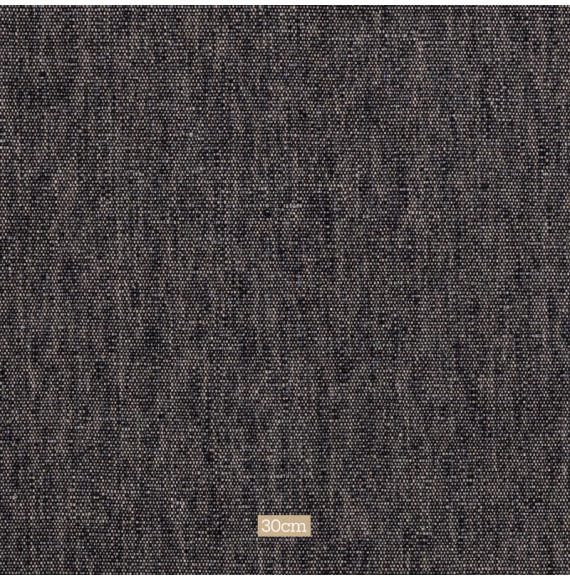 Tissu-lin-épais-chiné-naturel-et-noir