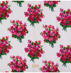 Tissu-éponge-vintage-authentique-années-60-70-fines-bouclettes-sur-une-face-fleurs-roses