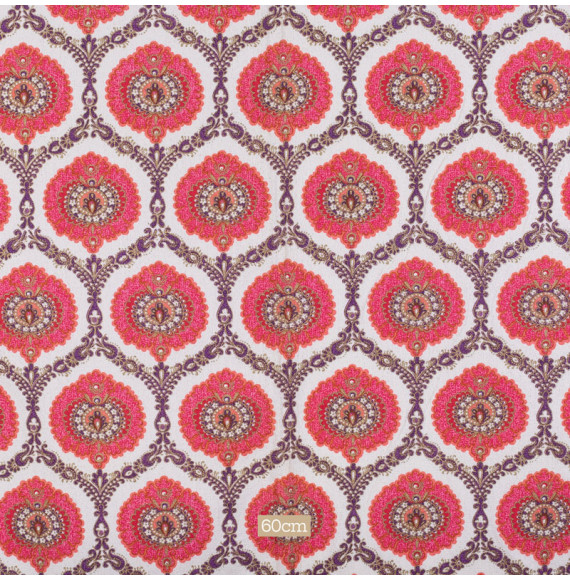 Tissu-éponge-vintage-authentique-années-60-70-fines-bouclettes-sur-une-face-style-indien-rose-et-mauve