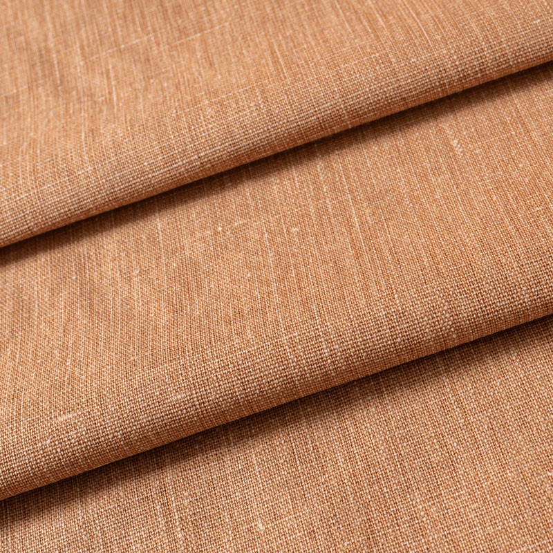 Tissu-lin-aspect-stonewash-ocre