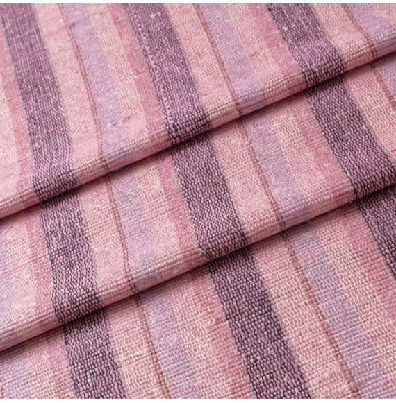 Tissu-bourette-de-soie-ligné-rose