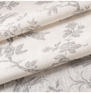 Tissu-lin-blanc-mésange-gris