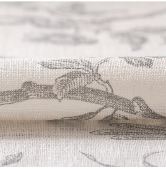 Tissu-lin-blanc-mésange-gris