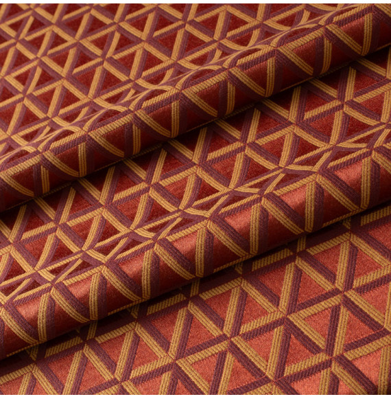 Decoratiestof-Byzance-brandvrij-oranje-rood