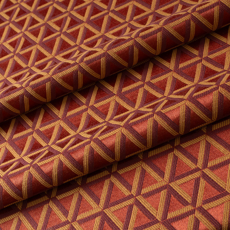 Decoratiestof-Byzance-brandvrij-oranje-rood