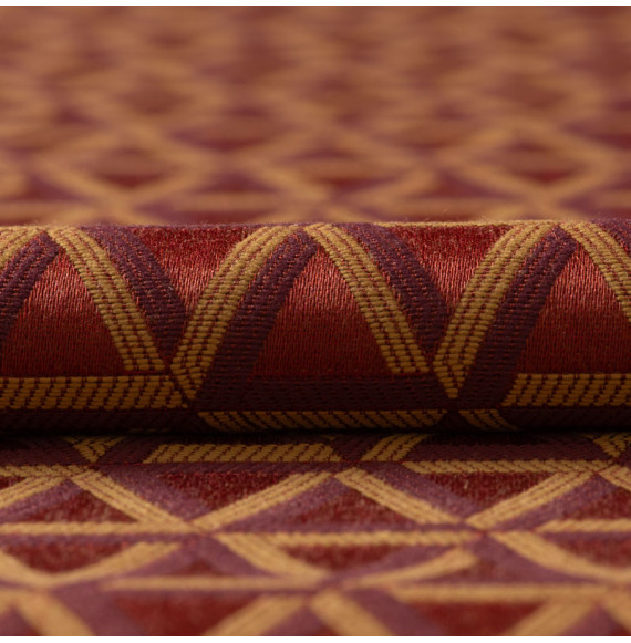 Decoratiestof-Byzance-brandvrij-oranje-rood