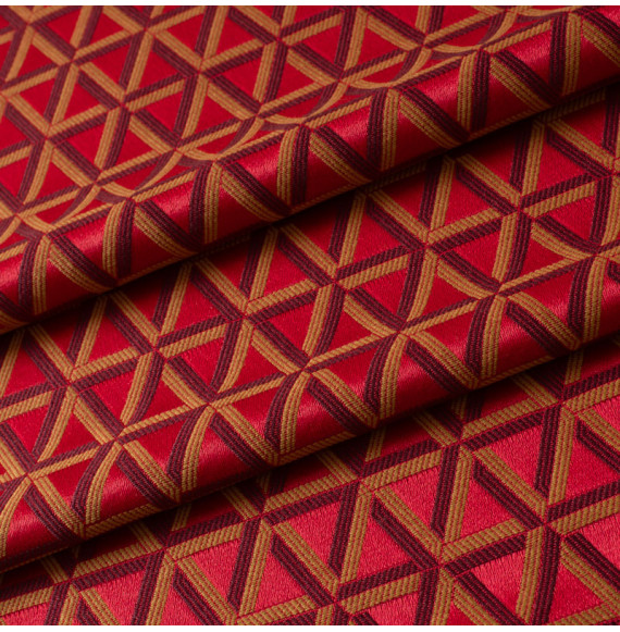 Decoratiestof-Byzance-brandvrij-karmozijnrode