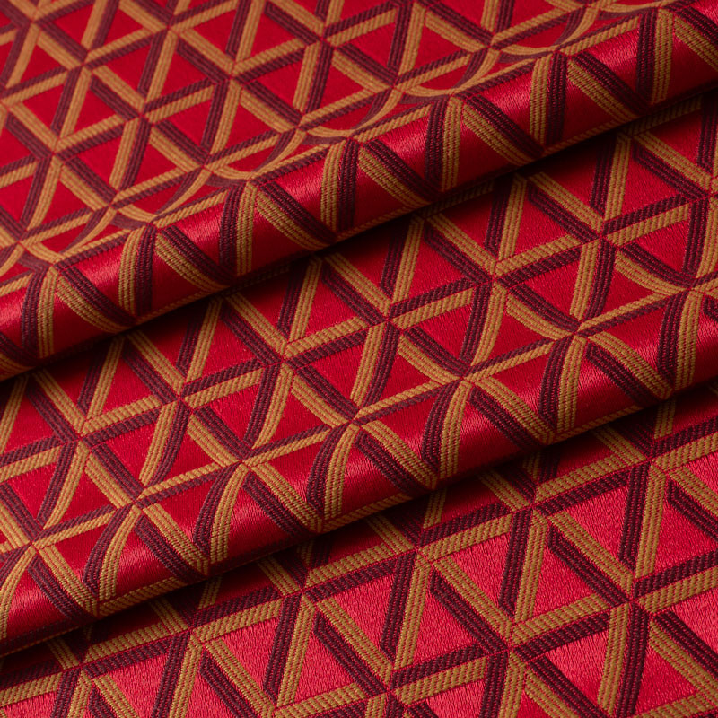 Decoratiestof-Byzance-brandvrij-karmozijnrode