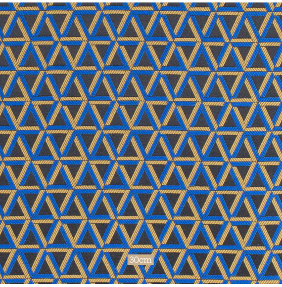 Decoratiestof-Byzance-brandvrij-blauw-zwart